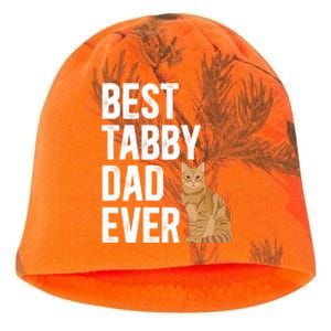 Best Orange Tabby Cat Dad Ever Orange Tabby Cat Owner Gift Kati - Camo Knit Beanie