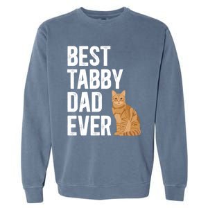 Best Orange Tabby Cat Dad Ever Orange Tabby Cat Owner Gift Garment-Dyed Sweatshirt