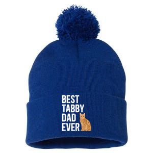 Best Orange Tabby Cat Dad Ever Orange Tabby Cat Owner Gift Pom Pom 12in Knit Beanie