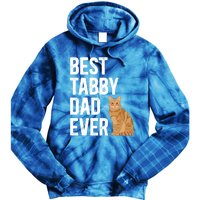 Best Orange Tabby Cat Dad Ever Orange Tabby Cat Owner Gift Tie Dye Hoodie