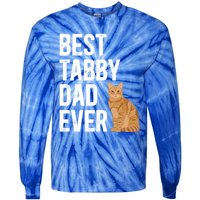 Best Orange Tabby Cat Dad Ever Orange Tabby Cat Owner Gift Tie-Dye Long Sleeve Shirt