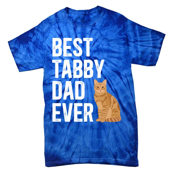 Best Orange Tabby Cat Dad Ever Orange Tabby Cat Owner Gift Tie-Dye T-Shirt