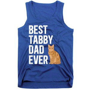 Best Orange Tabby Cat Dad Ever Orange Tabby Cat Owner Gift Tank Top