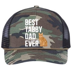 Best Orange Tabby Cat Dad Ever Orange Tabby Cat Owner Gift Retro Rope Trucker Hat Cap