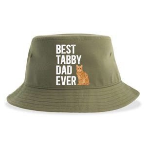 Best Orange Tabby Cat Dad Ever Orange Tabby Cat Owner Gift Sustainable Bucket Hat