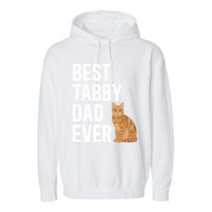 Best Orange Tabby Cat Dad Ever Orange Tabby Cat Owner Gift Garment-Dyed Fleece Hoodie