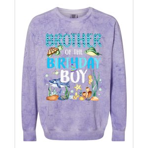 Brother Of The Birthday Boy Sea Fish Ocean Animals Aquarium Colorblast Crewneck Sweatshirt