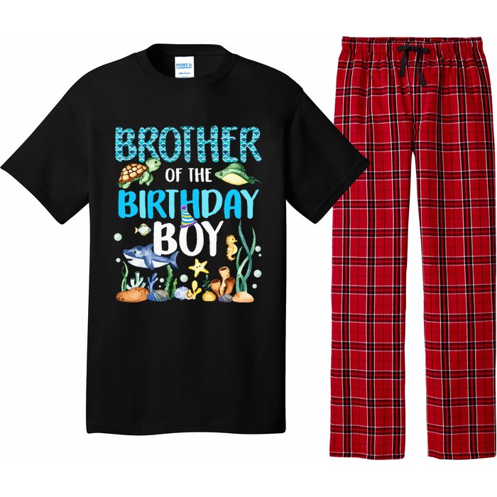 Brother Of The Birthday Boy Sea Fish Ocean Animals Aquarium Pajama Set