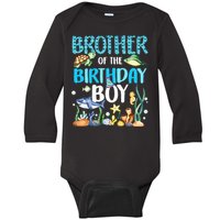 Brother Of The Birthday Boy Sea Fish Ocean Animals Aquarium Baby Long Sleeve Bodysuit