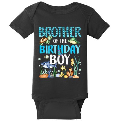 Brother Of The Birthday Boy Sea Fish Ocean Animals Aquarium Baby Bodysuit