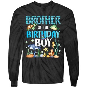 Brother Of The Birthday Boy Sea Fish Ocean Animals Aquarium Tie-Dye Long Sleeve Shirt