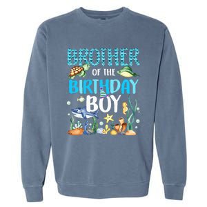 Brother Of The Birthday Boy Sea Fish Ocean Animals Aquarium Garment-Dyed Sweatshirt