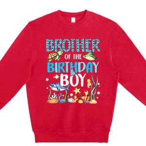 Brother Of The Birthday Boy Sea Fish Ocean Animals Aquarium Premium Crewneck Sweatshirt