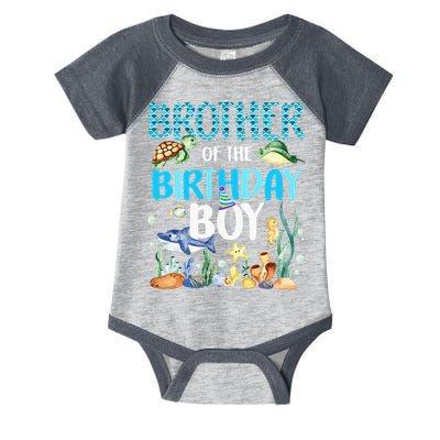 Brother Of The Birthday Boy Sea Fish Ocean Animals Aquarium Infant Baby Jersey Bodysuit