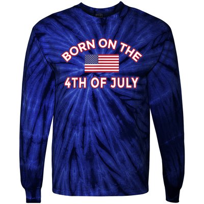 BORN ON THE 4TH OF JULY Tie-Dye Long Sleeve Shirt