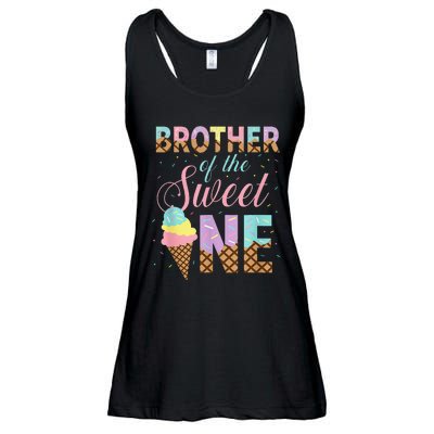 Brother Of The Sweet One Ice Cream 1st First Birthday Family Ladies Essential Flowy Tank