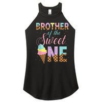 Brother Of The Sweet One Ice Cream 1st First Birthday Family Women's Perfect Tri Rocker Tank