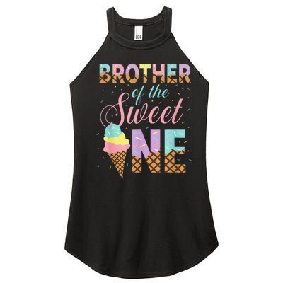 Brother Of The Sweet One Ice Cream 1st First Birthday Family Women's Perfect Tri Rocker Tank