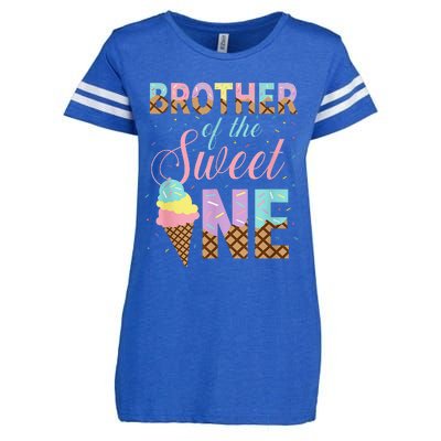 Brother Of The Sweet One Ice Cream 1st First Birthday Family Enza Ladies Jersey Football T-Shirt