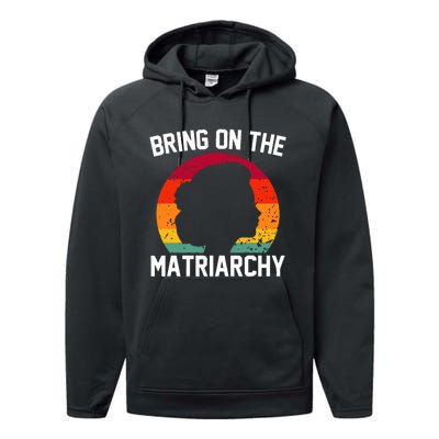 Bring On The Matriarchy Funny Humorous Feminist Statement Performance Fleece Hoodie