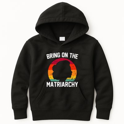 Bring On The Matriarchy Funny Humorous Feminist Statement Kids Hoodie
