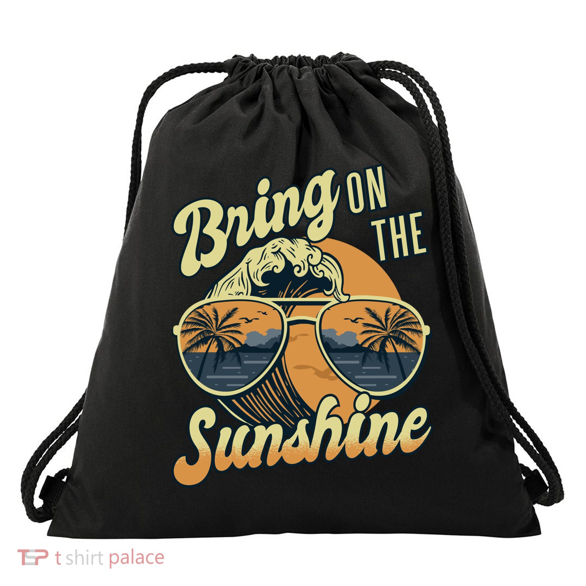 Bring On The Sunshine Beach Summer Ocean Vacation Family Funny Gift Drawstring Bag