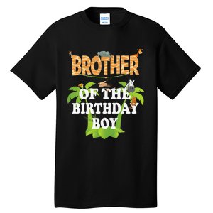 Brother Of The Birthday Zoo Theme Animal Party Tall T-Shirt