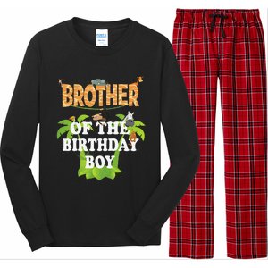 Brother Of The Birthday Zoo Theme Animal Party Long Sleeve Pajama Set