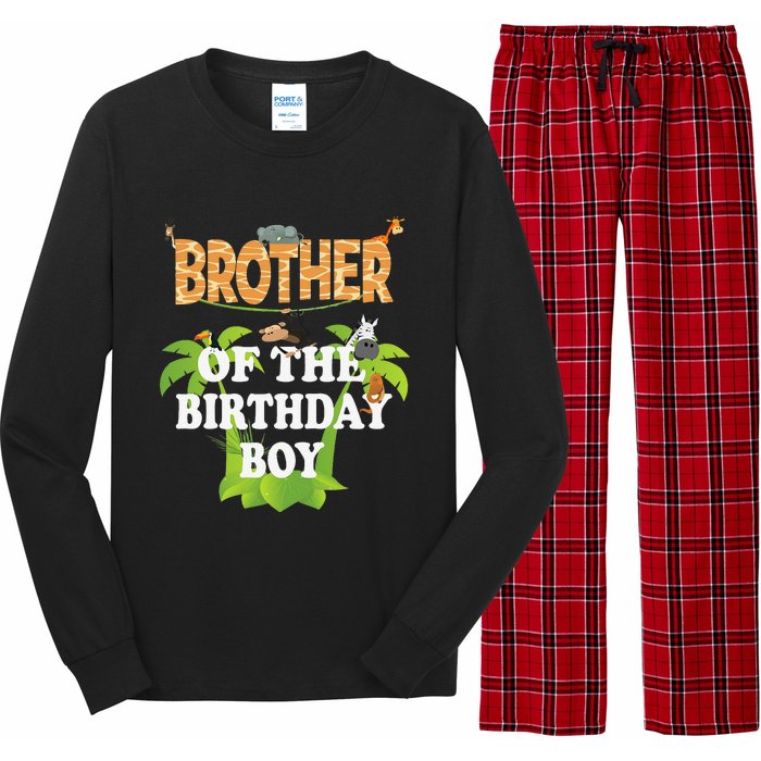 Brother Of The Birthday Zoo Theme Animal Party Long Sleeve Pajama Set