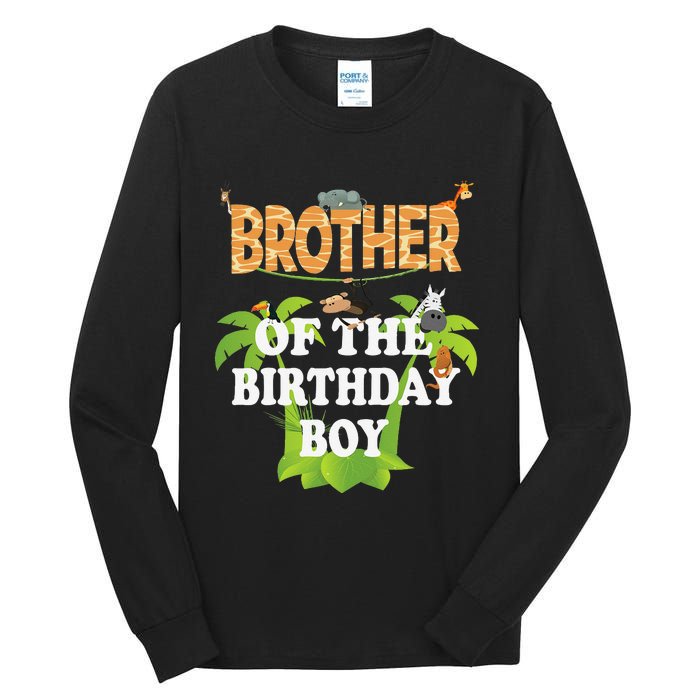 Brother Of The Birthday Zoo Theme Animal Party Tall Long Sleeve T-Shirt