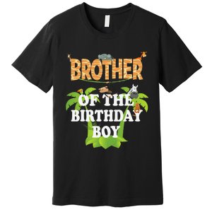 Brother Of The Birthday Zoo Theme Animal Party Premium T-Shirt