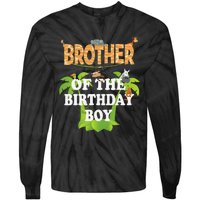 Brother Of The Birthday Zoo Theme Animal Party Tie-Dye Long Sleeve Shirt