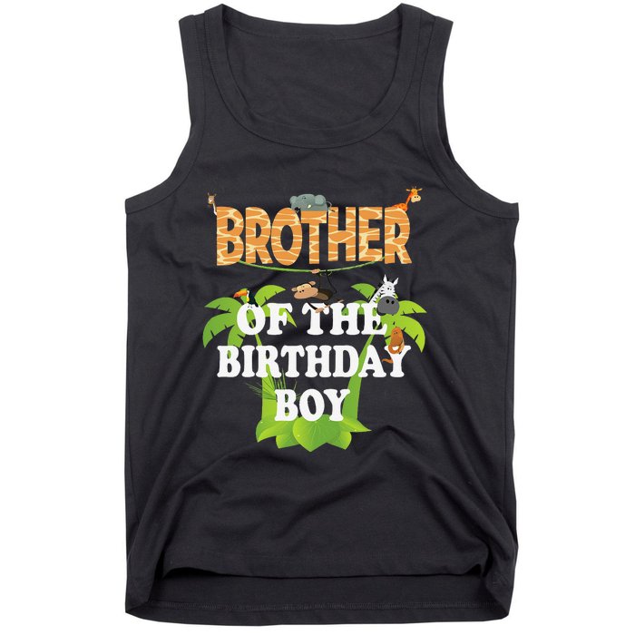 Brother Of The Birthday Zoo Theme Animal Party Tank Top