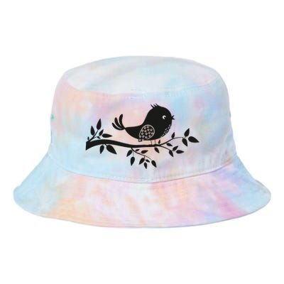 Bird On The Branch Birder Birdwatching Ornithologist Tie Dye Newport Bucket Hat