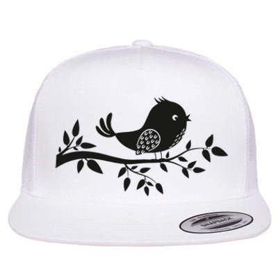 Bird On The Branch Birder Birdwatching Ornithologist Flat Bill Trucker Hat