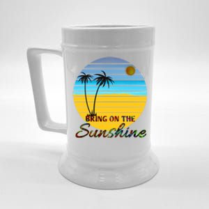 Bring On The Sunshine Beach Vacation Summer Cool Gift Beer Stein