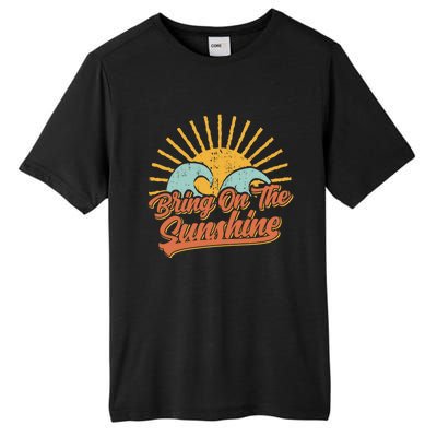 Bring On The Sunshine Retro Sun Summer Beach Waves Gift Tall Fusion ChromaSoft Performance T-Shirt