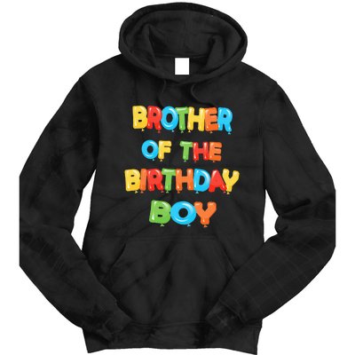 Brother Of The Birthday Balloon Party Tie Dye Hoodie