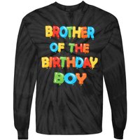 Brother Of The Birthday Balloon Party Tie-Dye Long Sleeve Shirt