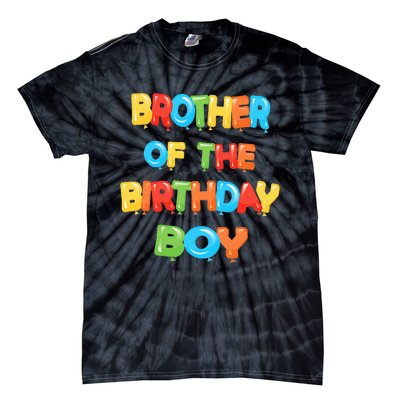 Brother Of The Birthday Balloon Party Tie-Dye T-Shirt