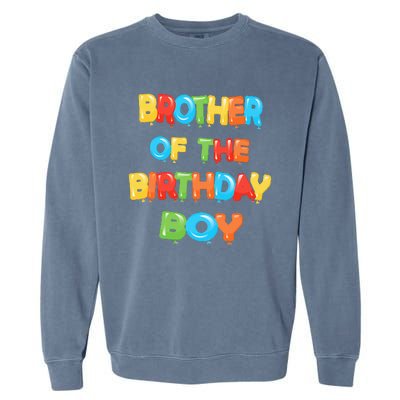 Brother Of The Birthday Balloon Party Garment-Dyed Sweatshirt