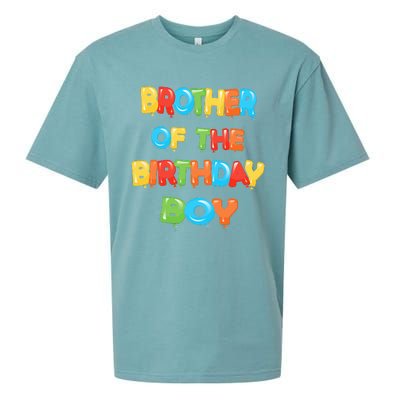 Brother Of The Birthday Balloon Party Sueded Cloud Jersey T-Shirt