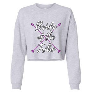 Bride Of The Tribe Funny Bachelorette Party Gift Cropped Pullover Crew