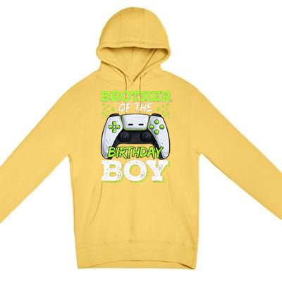 Brother Of The Birthday  Gamer Family Matching Premium Pullover Hoodie