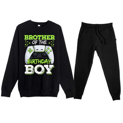 Brother Of The Birthday  Gamer Family Matching Premium Crewneck Sweatsuit Set