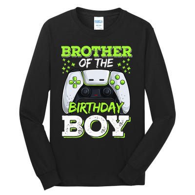 Brother Of The Birthday  Gamer Family Matching Tall Long Sleeve T-Shirt