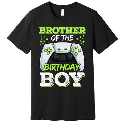 Brother Of The Birthday  Gamer Family Matching Premium T-Shirt