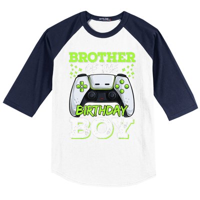 Brother Of The Birthday  Gamer Family Matching Baseball Sleeve Shirt