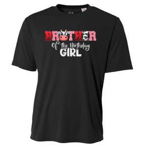 Brother of The Birthday Cow Family Cow Farm Matching Cooling Performance Crew T-Shirt