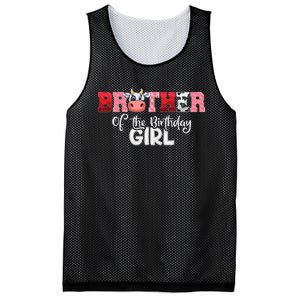 Brother of The Birthday Cow Family Cow Farm Matching Mesh Reversible Basketball Jersey Tank